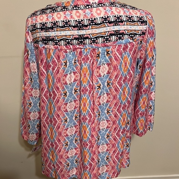 New Directions blouse, gathered bodice, sz medium - Picture 3 of 6